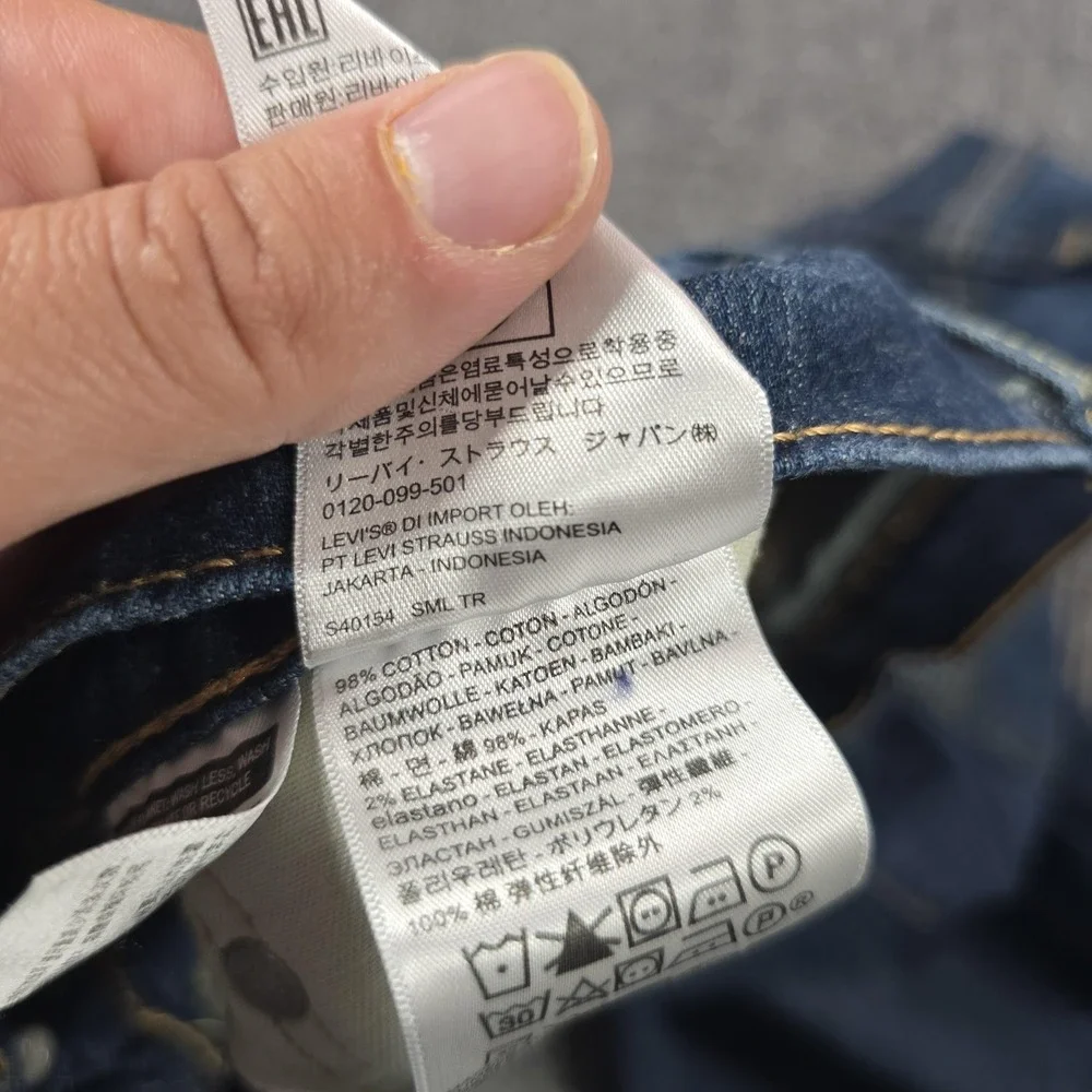 Levi's 502 Jeans Mens 34x34 Blue Regular Tapered Medium Wash Stretch Denim 32x31
